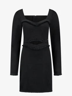 Denim jurk met cut-out