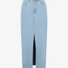 Denim rok met embroidery