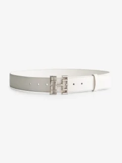Dunne riem met logo gesp