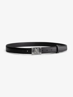 Dunne riem met N logo gesp