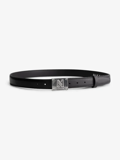 Dunne riem met N logo gesp