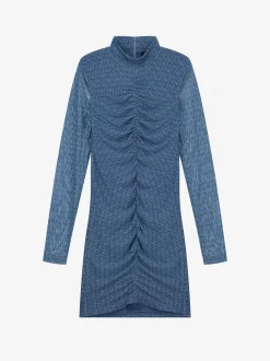 Fitted jurk met mesh
