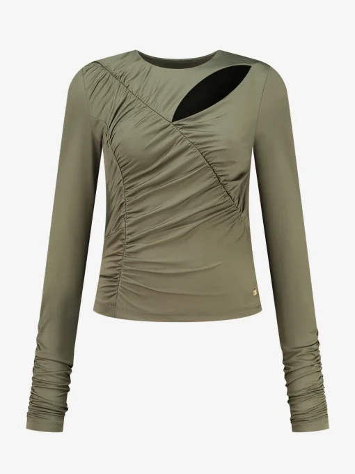 Fitted top met cut-out