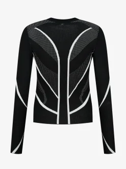 Fitted top met lijnen