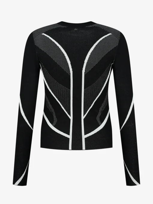 Fitted top met lijnen