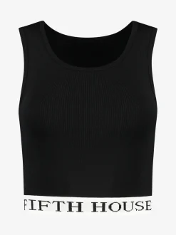 Fitted top met logo zoom