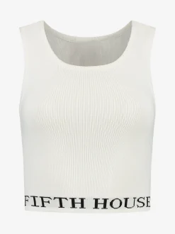 Fitted top met logo zoom