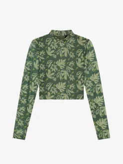 Fitted top met mesh