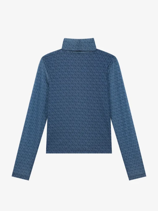 Fitted top met mesh