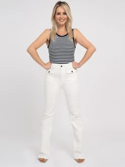 Flare broek met voor zakken