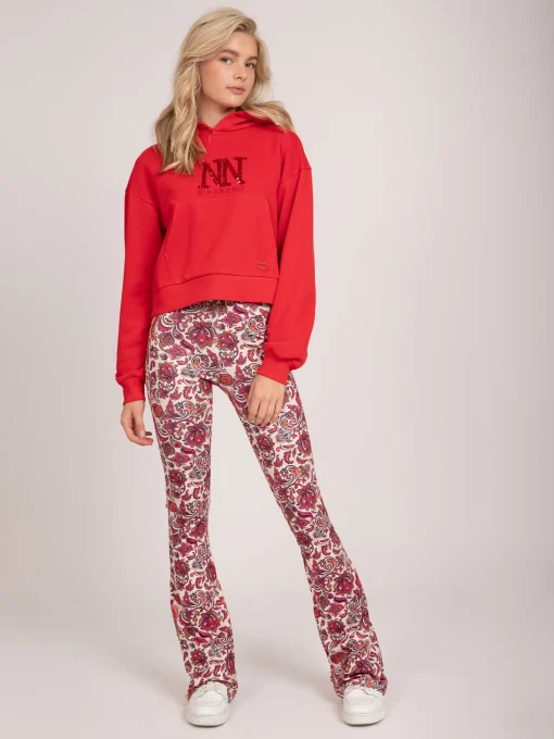 Flared broek met print