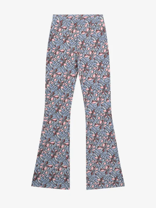 Flared broek met print