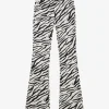 Flared broek met zebra print