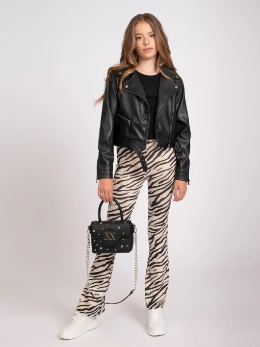 Flared broek met zebra print