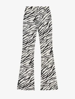 Flared broek met zebra print