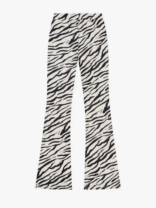 Flared broek met zebra print