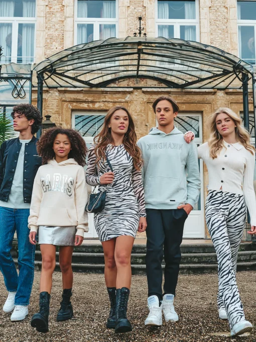 Flared broek met zebra print