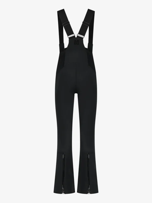 Flared ski broek met elastische schouderbanden