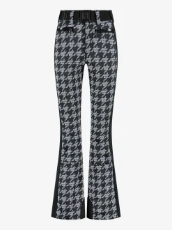 Flared ski broek met logo patroon en elastische riem