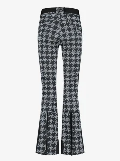Flared ski broek met logo patroon en elastische riem