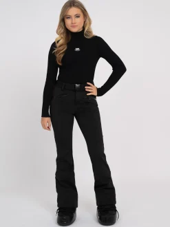 Flared ski broek met verstelbare taille
