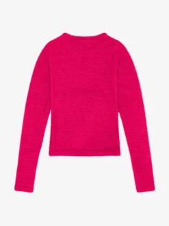 Fluffy trui met detail bij hals