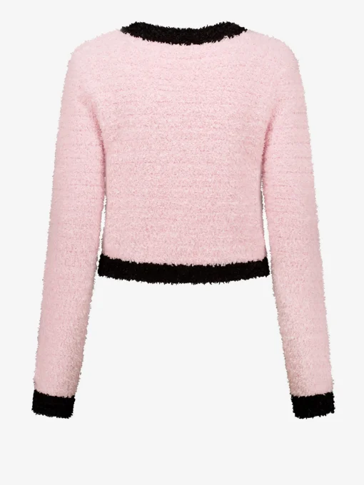 Fluffy vest met sierknopen