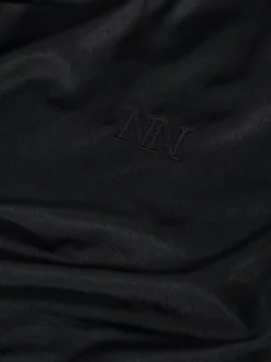 Gedrapeerde jurk met velvet look