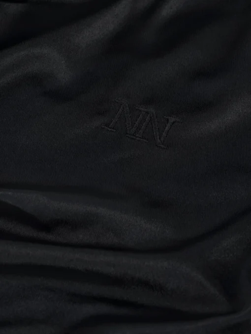 Gedrapeerde jurk met velvet look