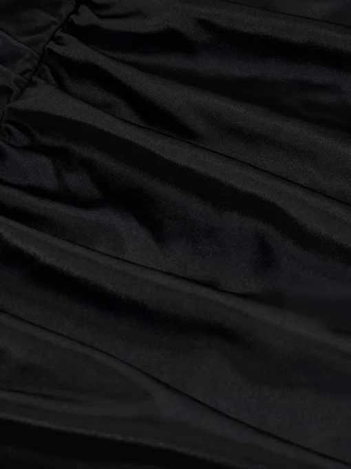 Gedrapeerde jurk met velvet look