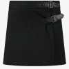 Geplooide rok met riemen