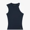 Geribbelde one shoulder top