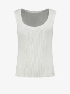 Geribbelde tank top