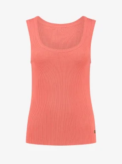 Geribbelde tank top