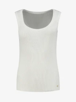 Geribbelde tank top