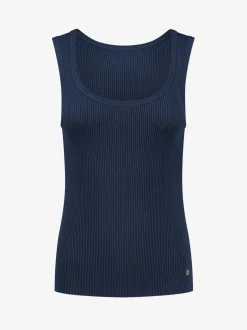 Geribbelde tank top