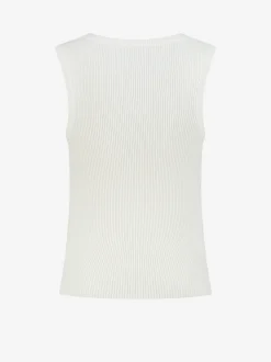 Geribbelde tank top