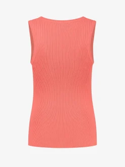 Geribbelde tank top