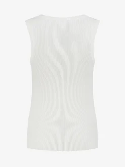 Geribbelde tank top