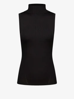 Geribbelde top met turtleneck