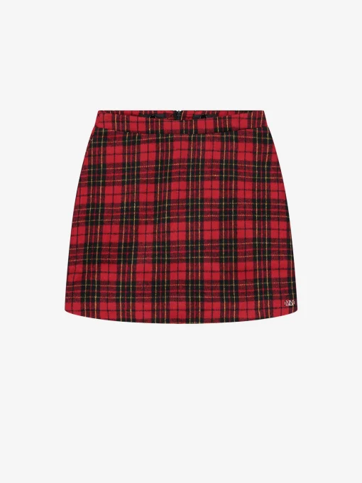 Geruite rok met high waist