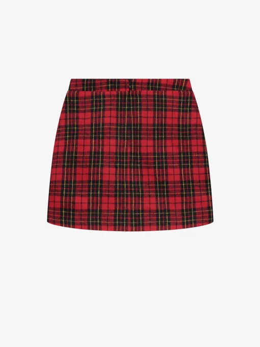 Geruite rok met high waist