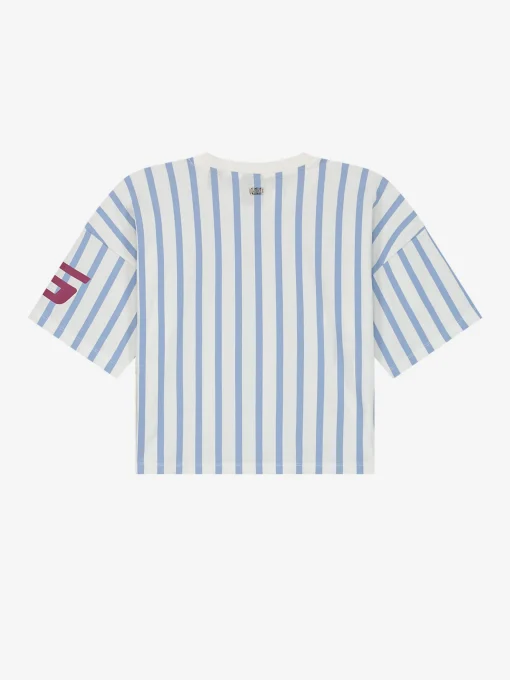 Gestreept T-shirt met logo