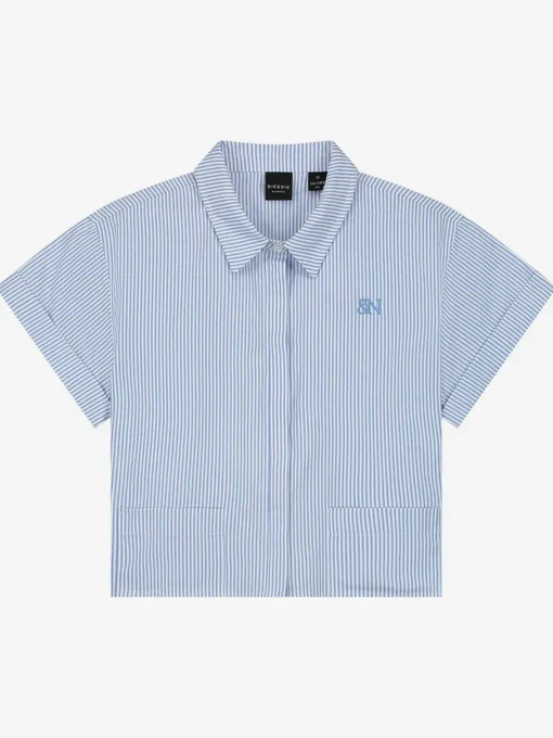 Gestreepte cropped blouse