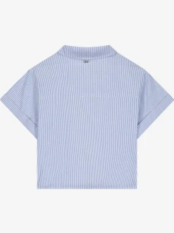 Gestreepte cropped blouse