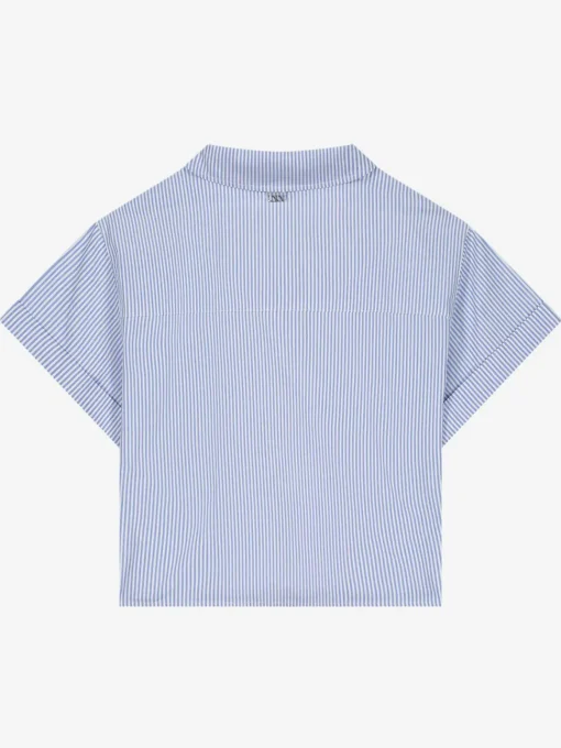 Gestreepte cropped blouse