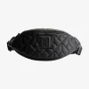 Gewatteerde heuptas met leren look en N-logo