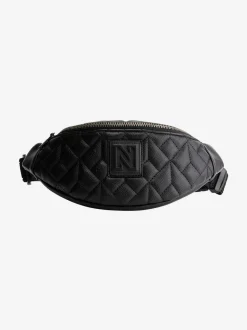 Gewatteerde heuptas met leren look en N-logo