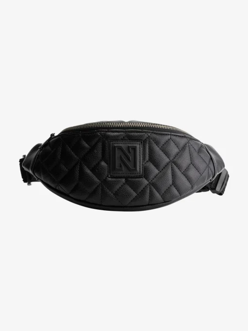 Gewatteerde heuptas met leren look en N-logo