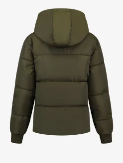 Gewatteerde jas met capuchon